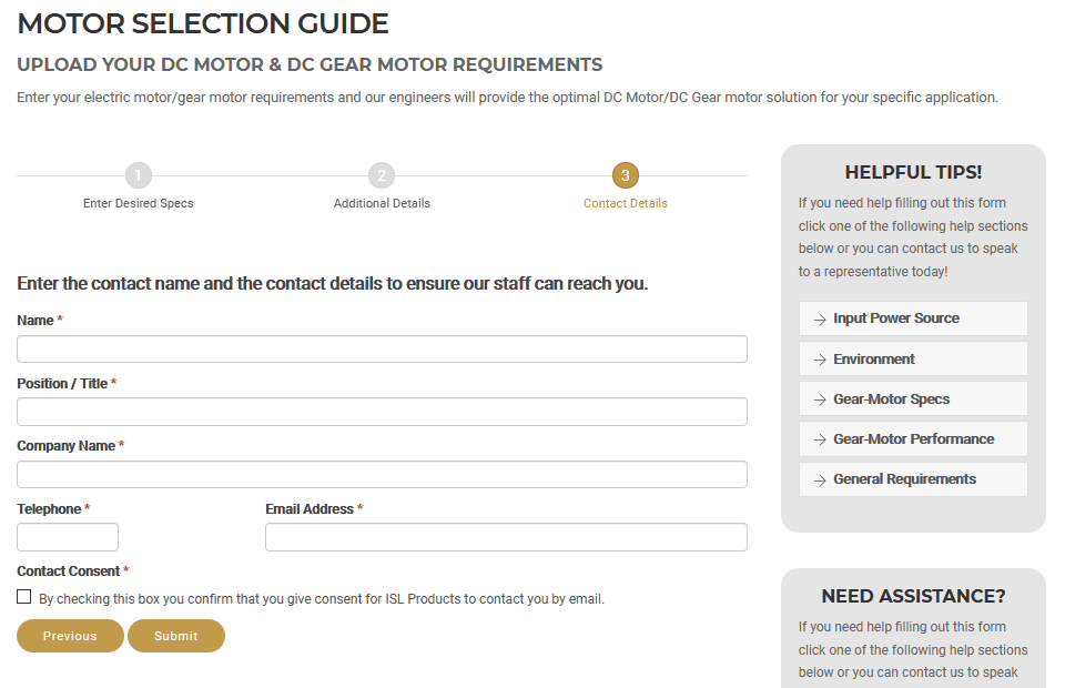 Motor Selection Guide Step 3