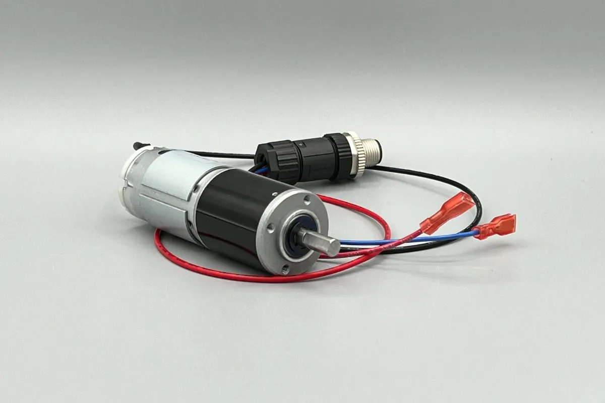 24V DC Gear Motor with Lead Wires and Connector