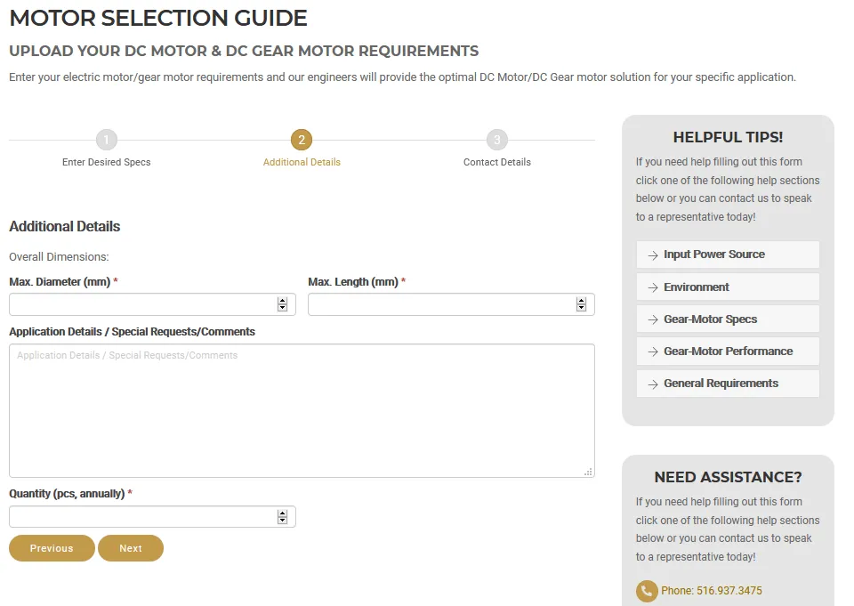 Motor Selection Guide Step 2