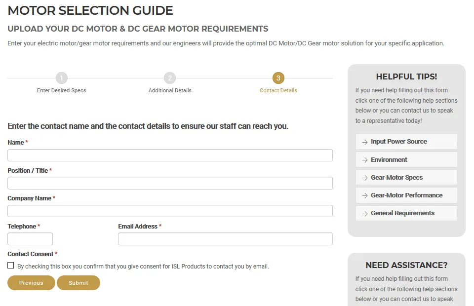Motor Selection Guide Step 3