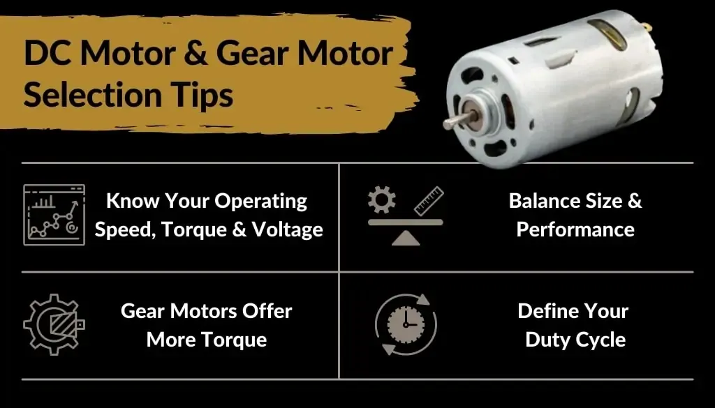 dc-motor-selection-tips DC Motor and DC Gear Motor Selection Tips