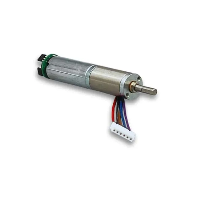 MOT-I-81639-256E_640px Small electric motor with encoder cable on white background.