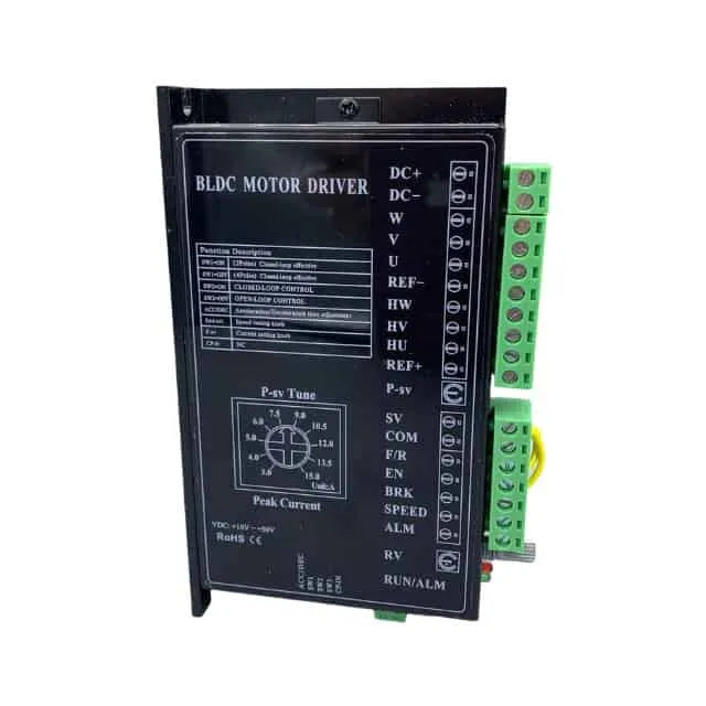mc bldc 750 s BLDC Motor Driver with labeled connectors and settings